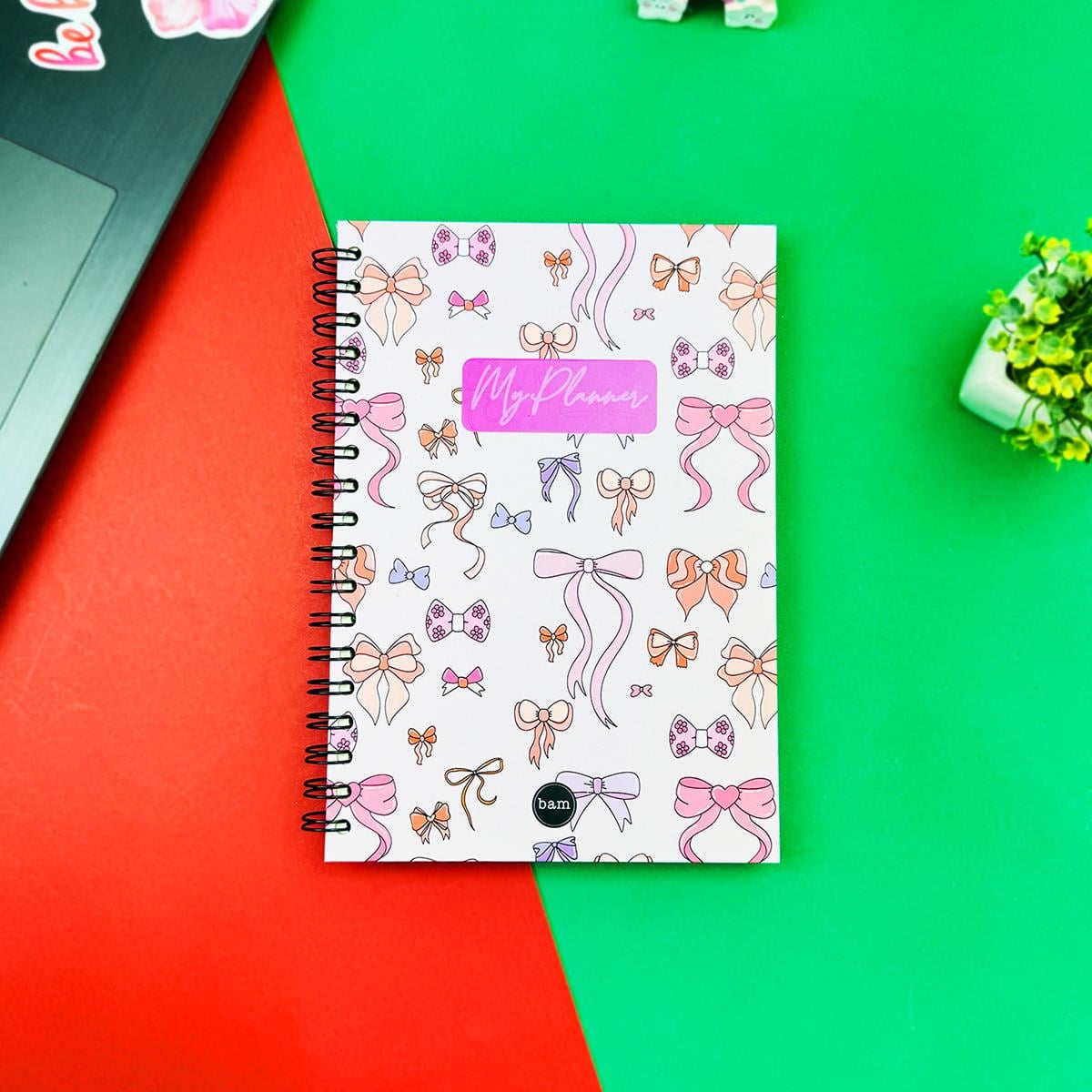 Fiyonk Tasarımlı Spiralli Defter