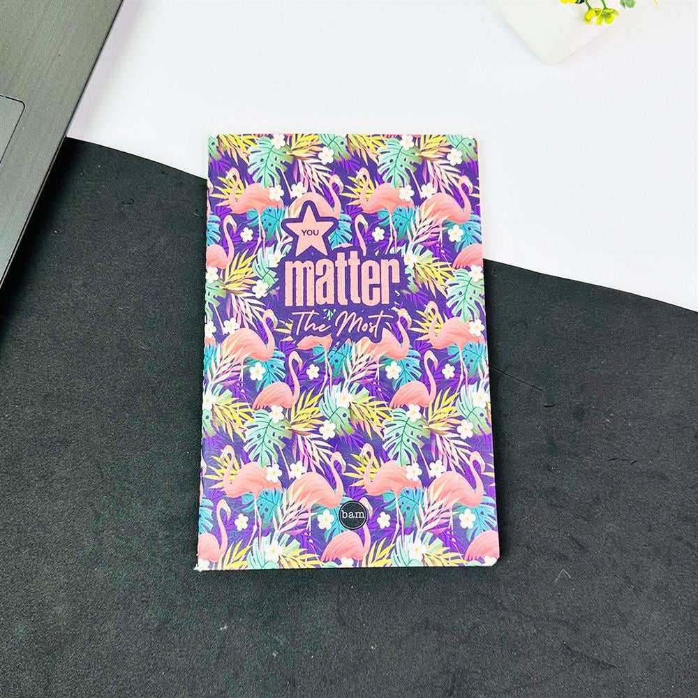 Flamingo Motto Tasarımlı Terzi Dikişli Defter