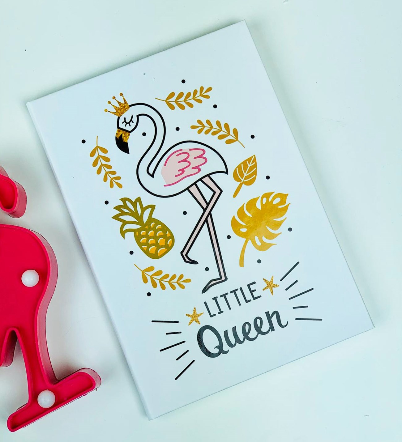 Flamingo Tasarımlı Lastikli Defter