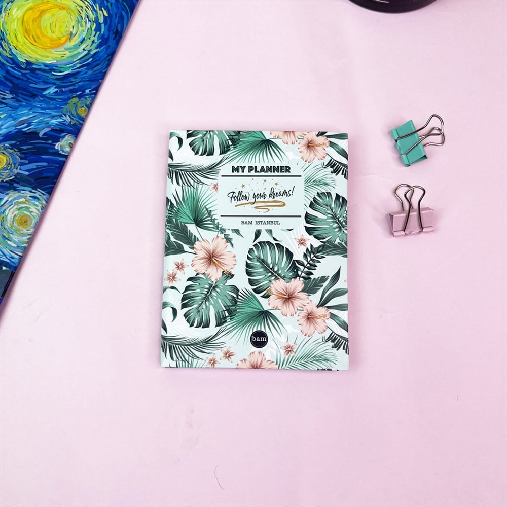 Follow Your Dreams Tasarımlı Sert Kapaklı Mini Defter