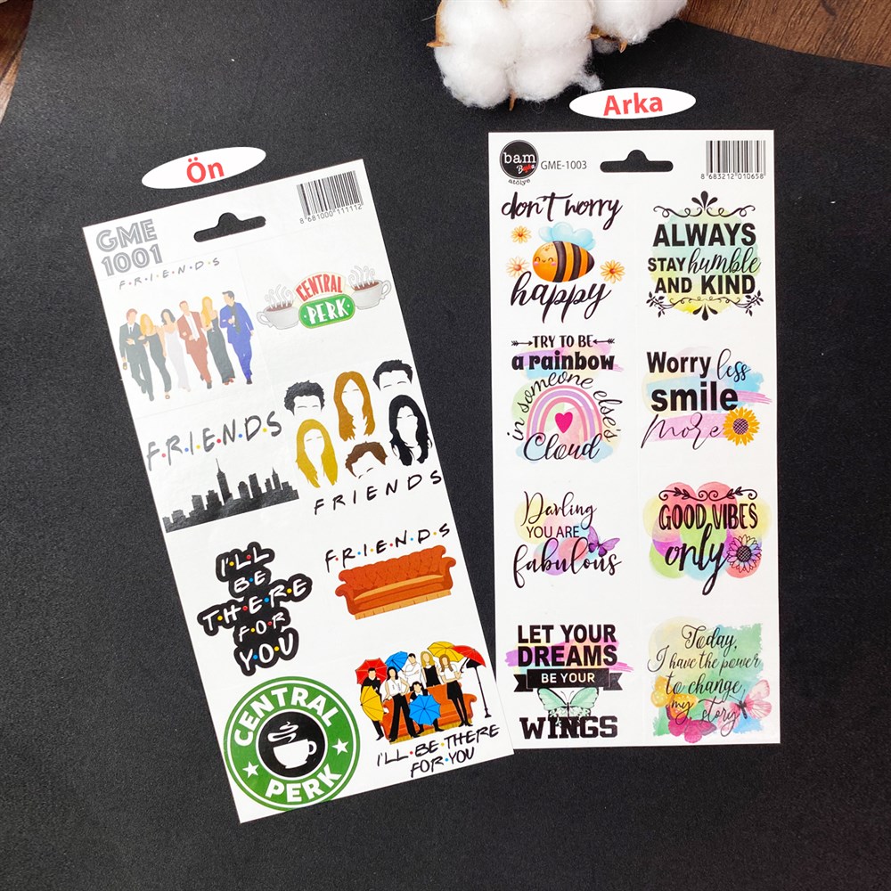 Friends Tasarımlı Sticker