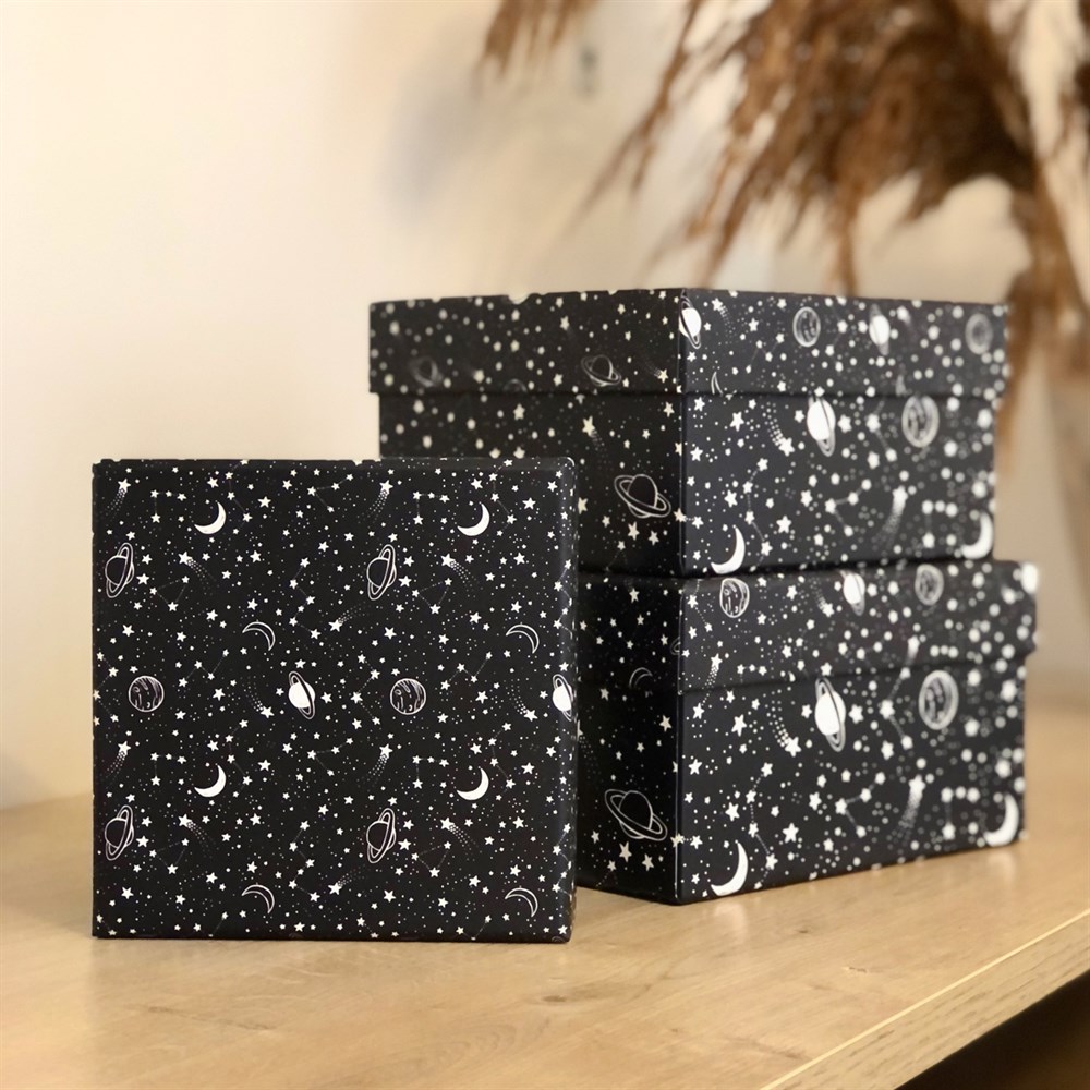 Galaxy Tasarımlı 3'lü Kutu