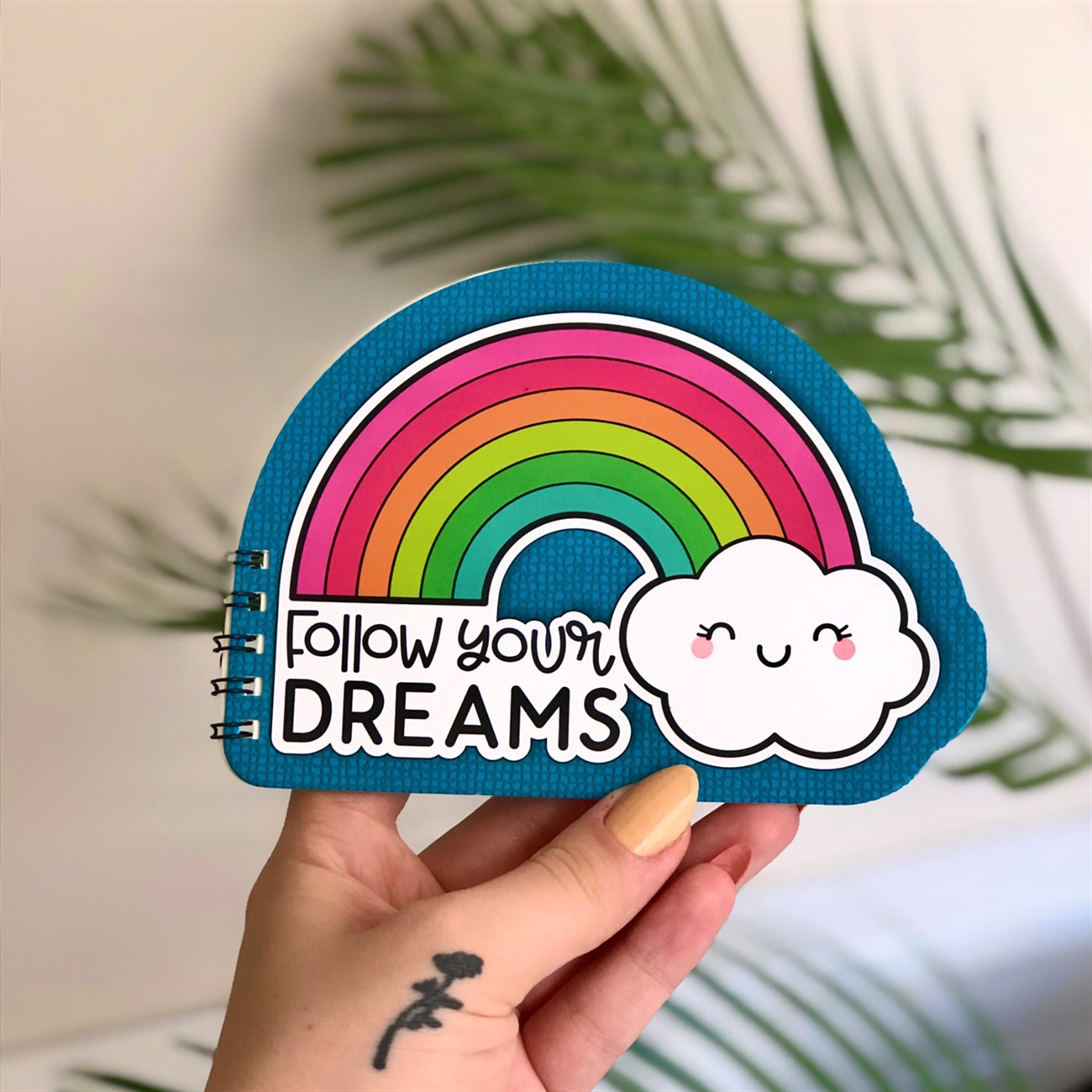 Gökkuşağı Tasarımlı Şekilli Defter