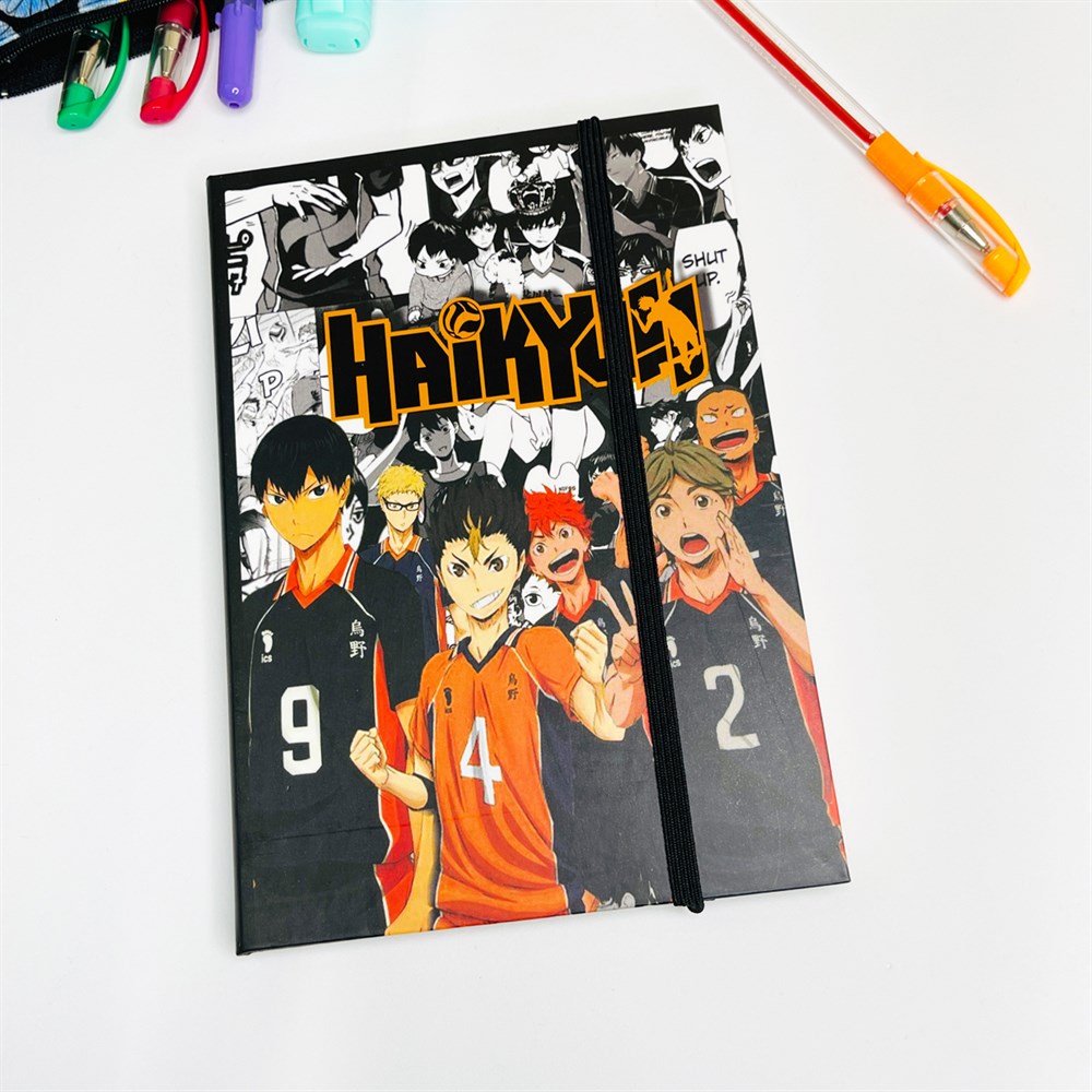 Haikyuu Tasarımlı Lastikli Defter