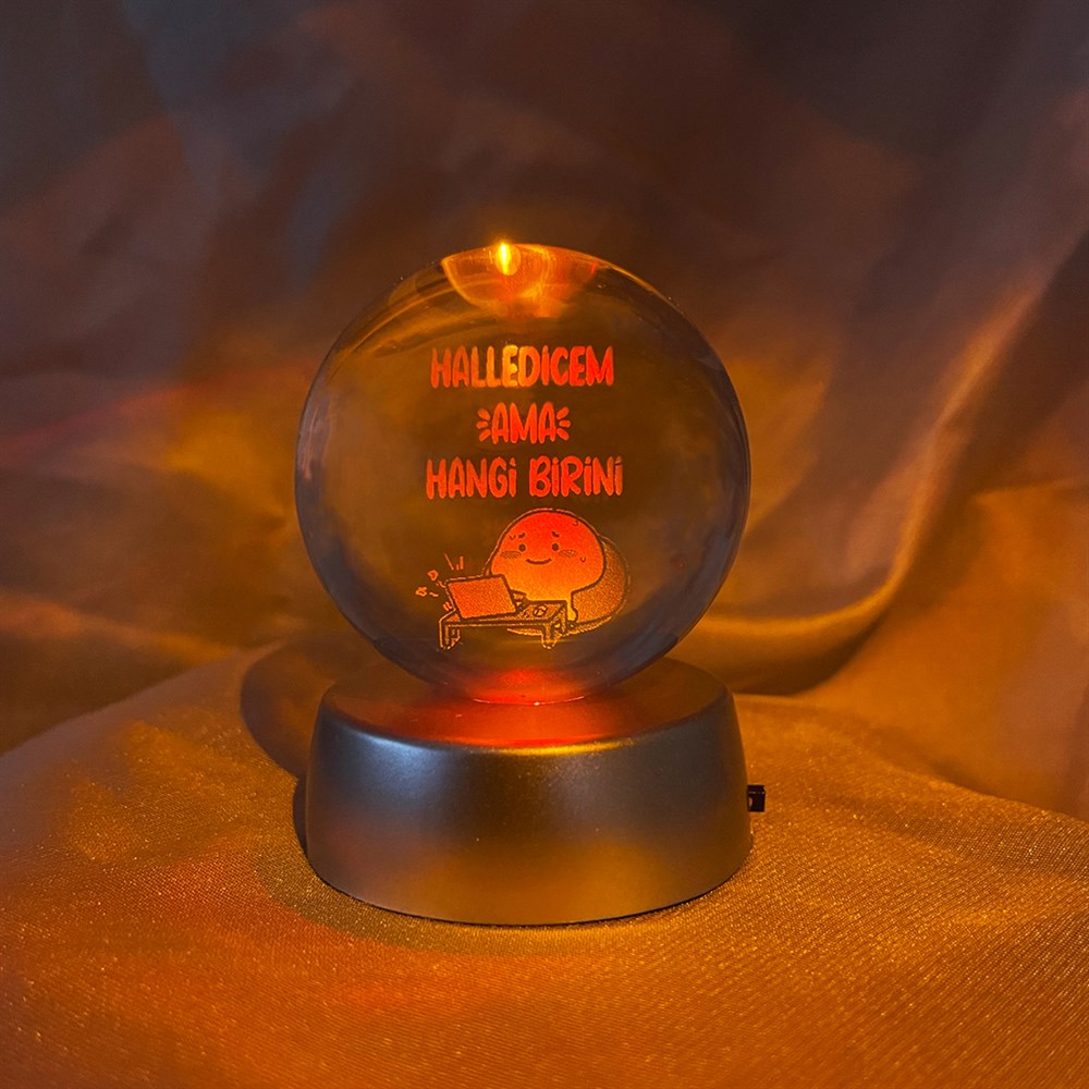 Halledicem Ama Hangi Birini Tasarımlı Işıklı Cam Küre