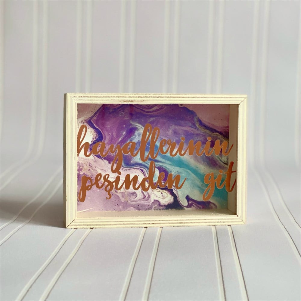 Hayallerinin Peşinden Git Wooden Money Box