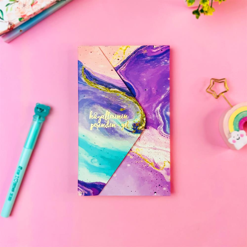 Hayallerinin Peşinden Git Tasarımlı Zarf Defter