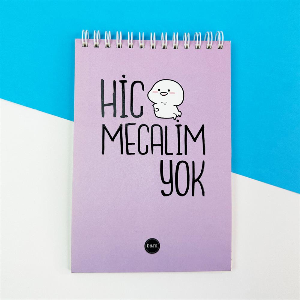 Hiç Mecalim Yok Spiralli Defter