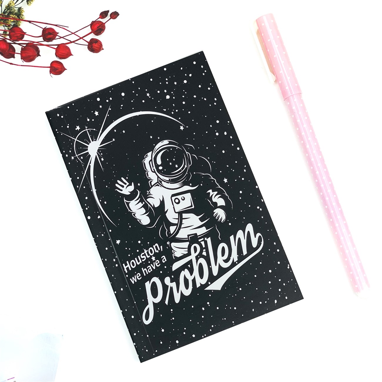 Houston We Have a Problem Tasarımlı Toptan Cep Defteri