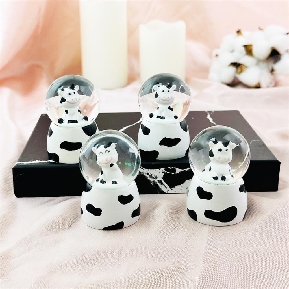 İnek Mini Işıklı Kar Küresi