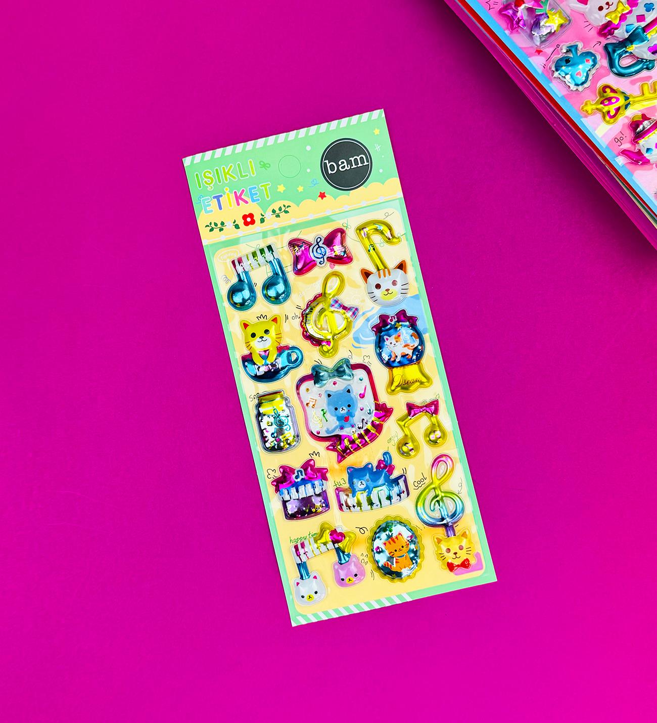 Işıklı Sticker x12