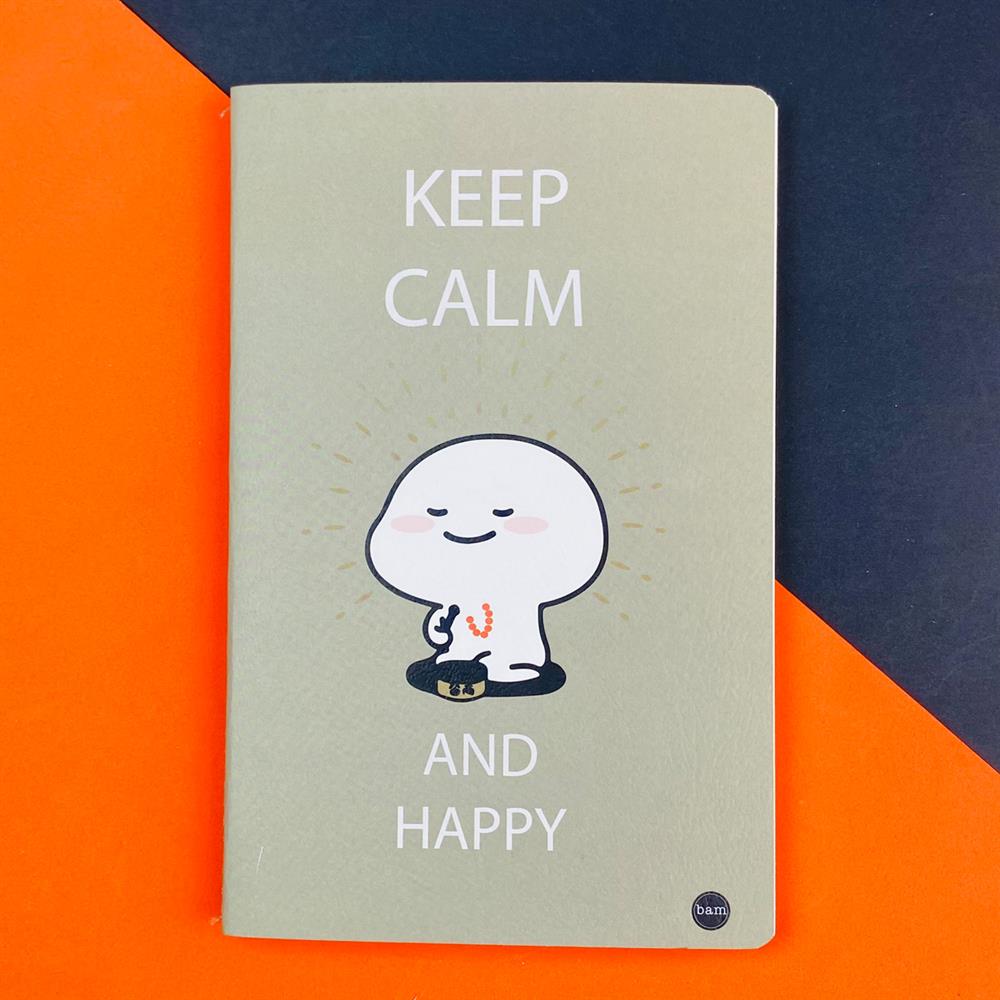 Keep Calm Tasarımlı Terzi Dikişli Defter
