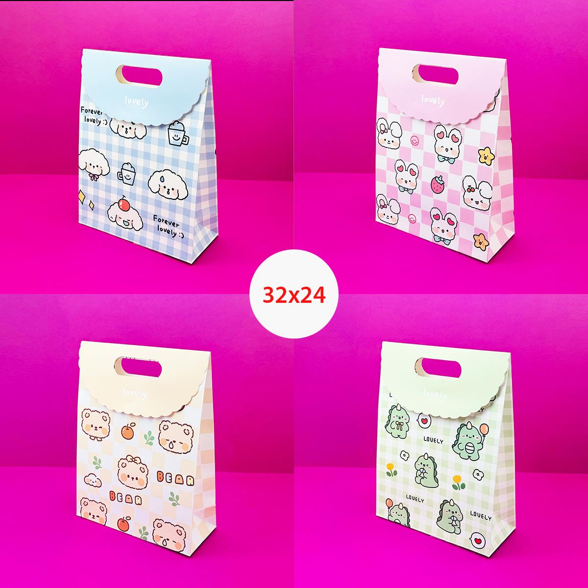Kilitli Karton Hediye Çantası 32X24 x12