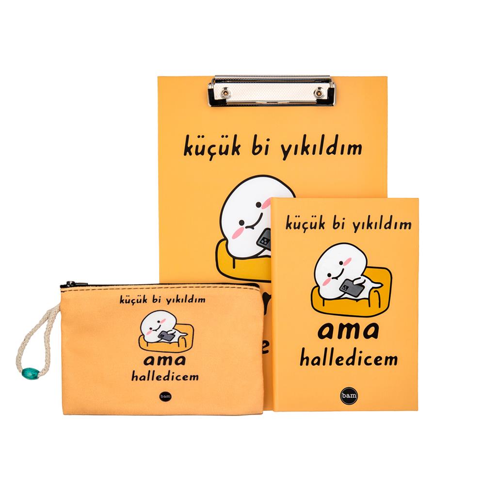 Küçük Bi Yıkıldım Tasarımlı Kırtasiye Seti