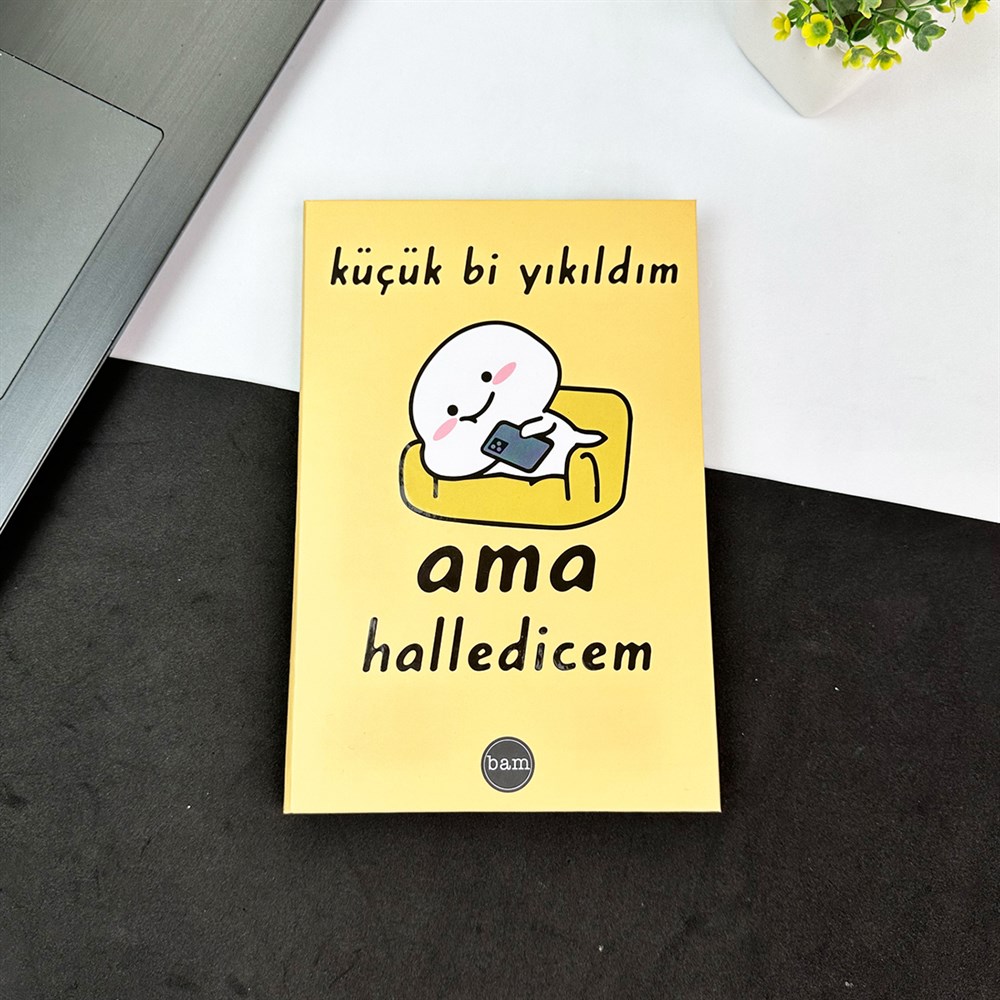 Küçük Bi Yıkıldım Tasarımlı Lastikli Defter