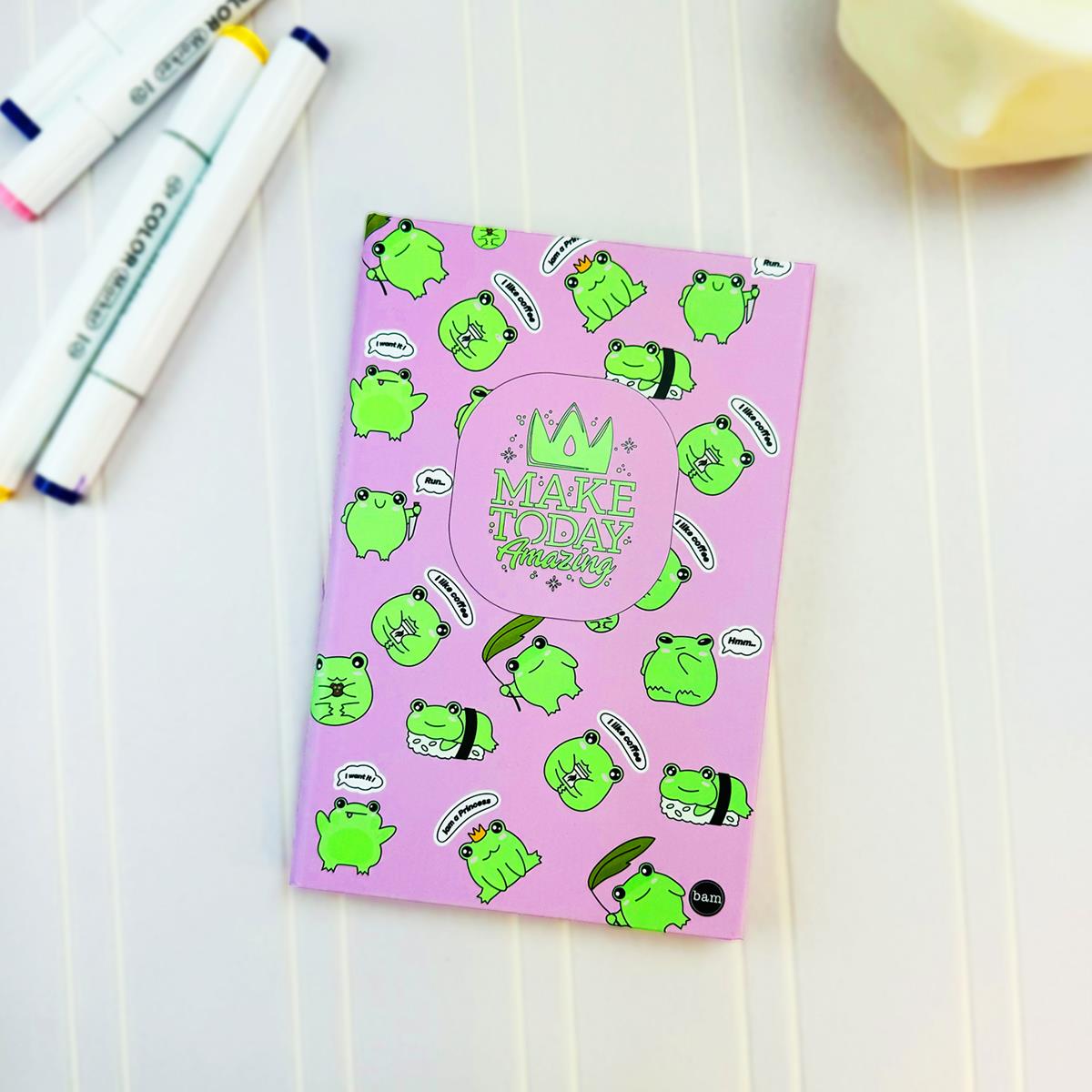 Kurbağa Tasarımlı Lastikli Defter