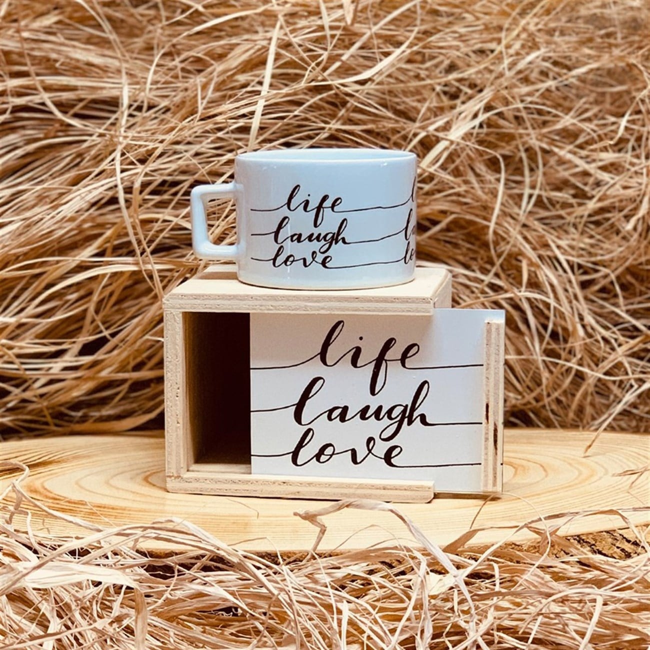Life Love Tasarımlı Kutulu Kupa