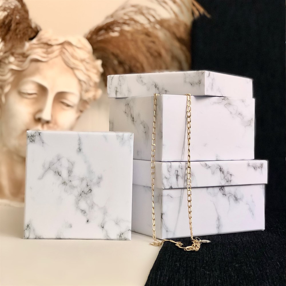 White Marble Gift Box - 3 Pcs Set