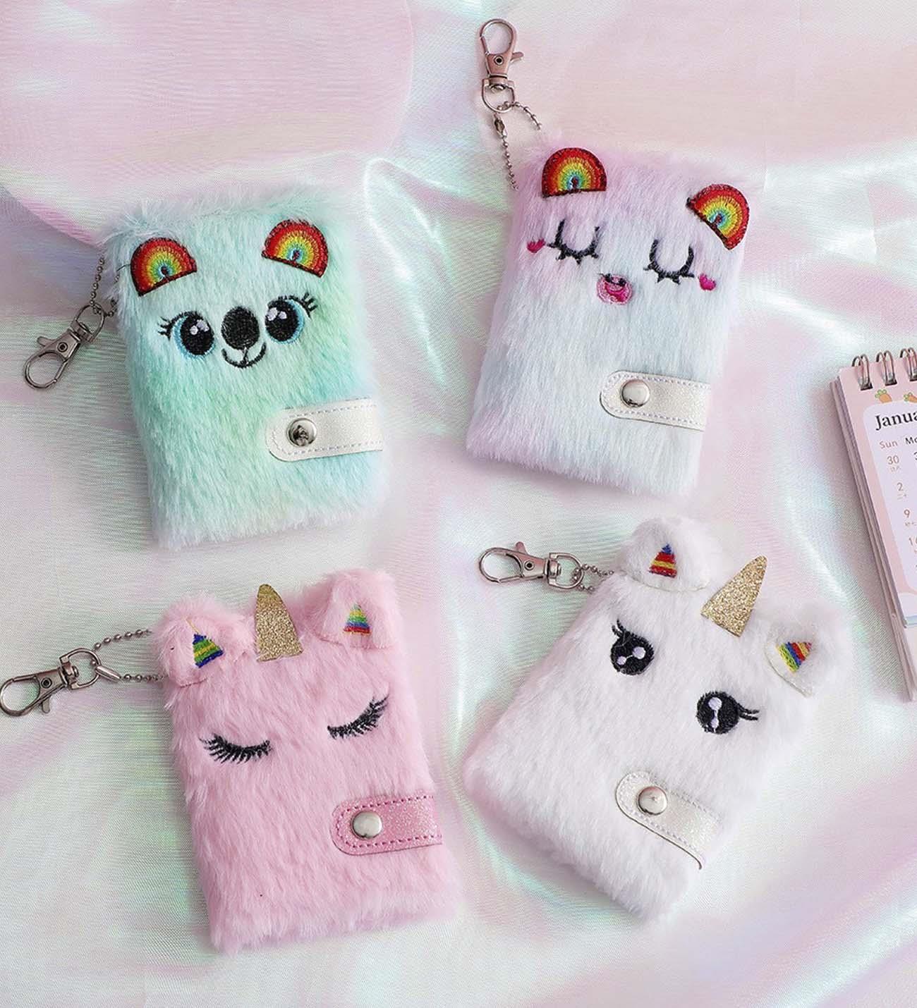 Mini Peluş Kapak Defter 11X7,5 cm