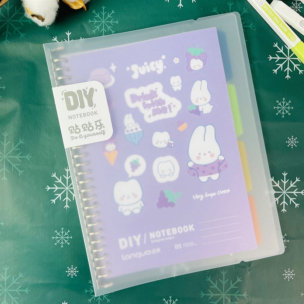 Mor Lastikli Kendindin Yap Defter B5 