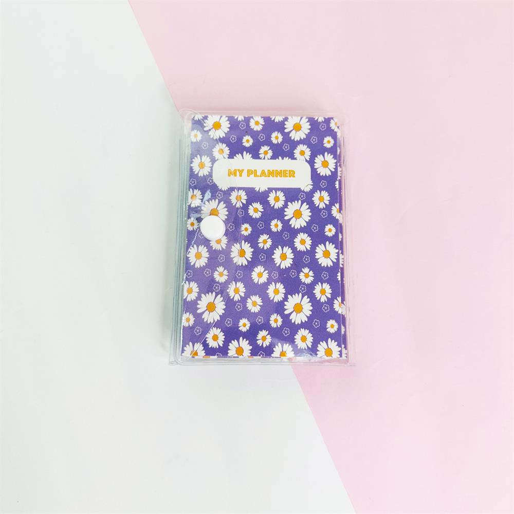 Mor Papatya  PP Mini Çanta Defter