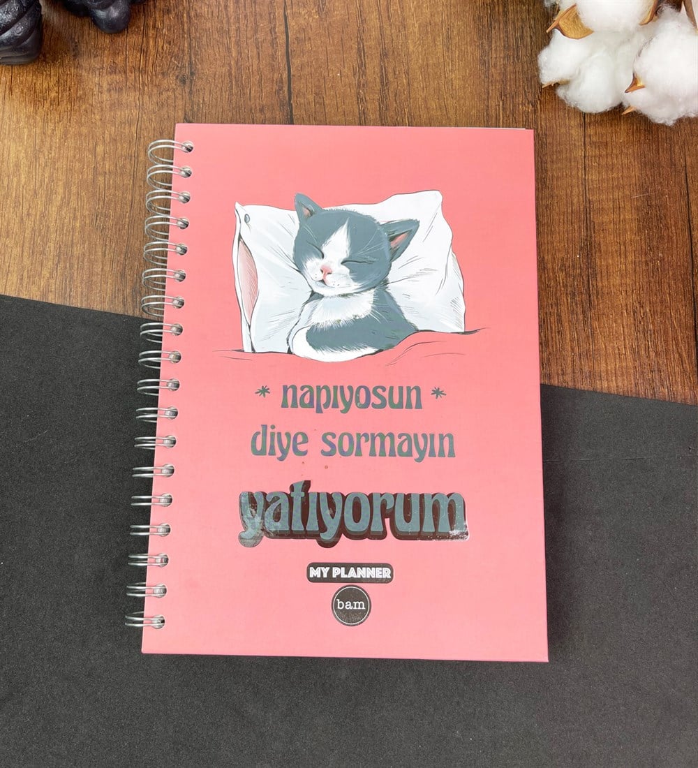 Napıyorsun Diye Sormayın Yatıyorum Tasarımlı Konuşan Ajanda 