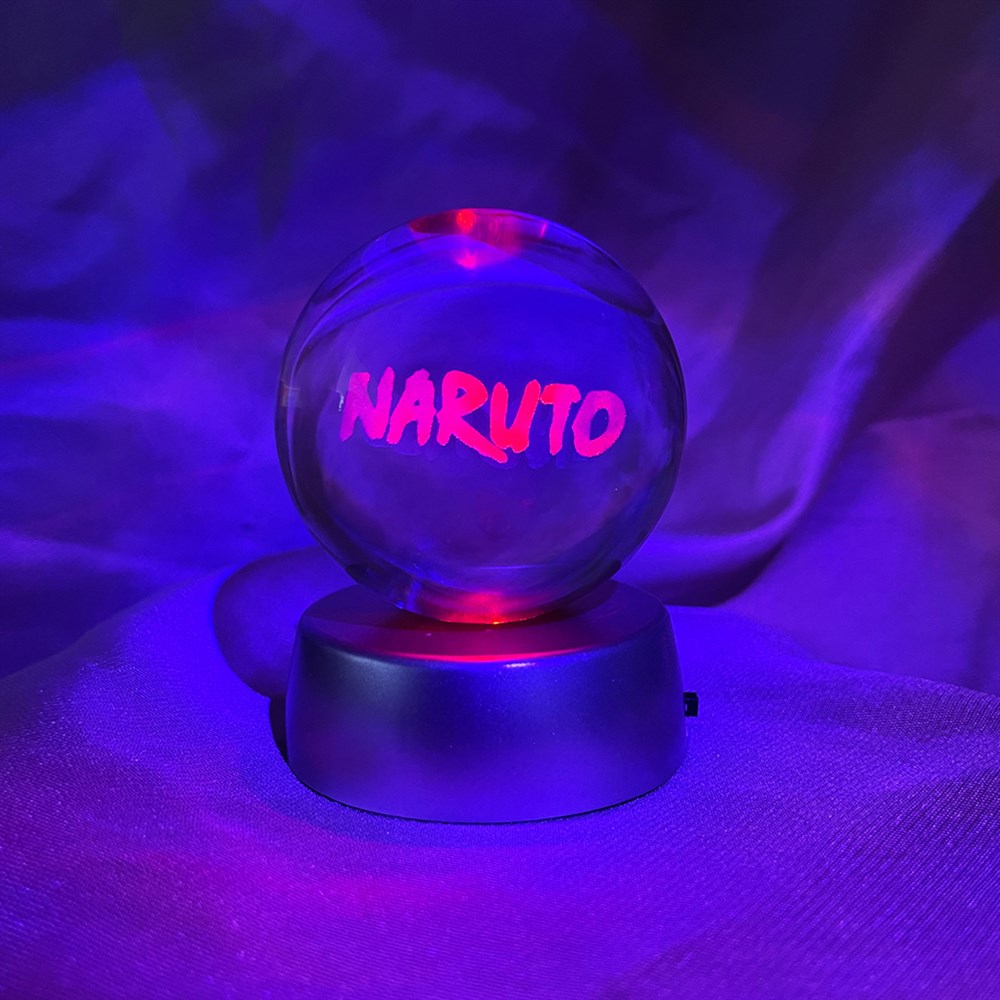 Naruto Tasarımlı Işıklı Cam Küre