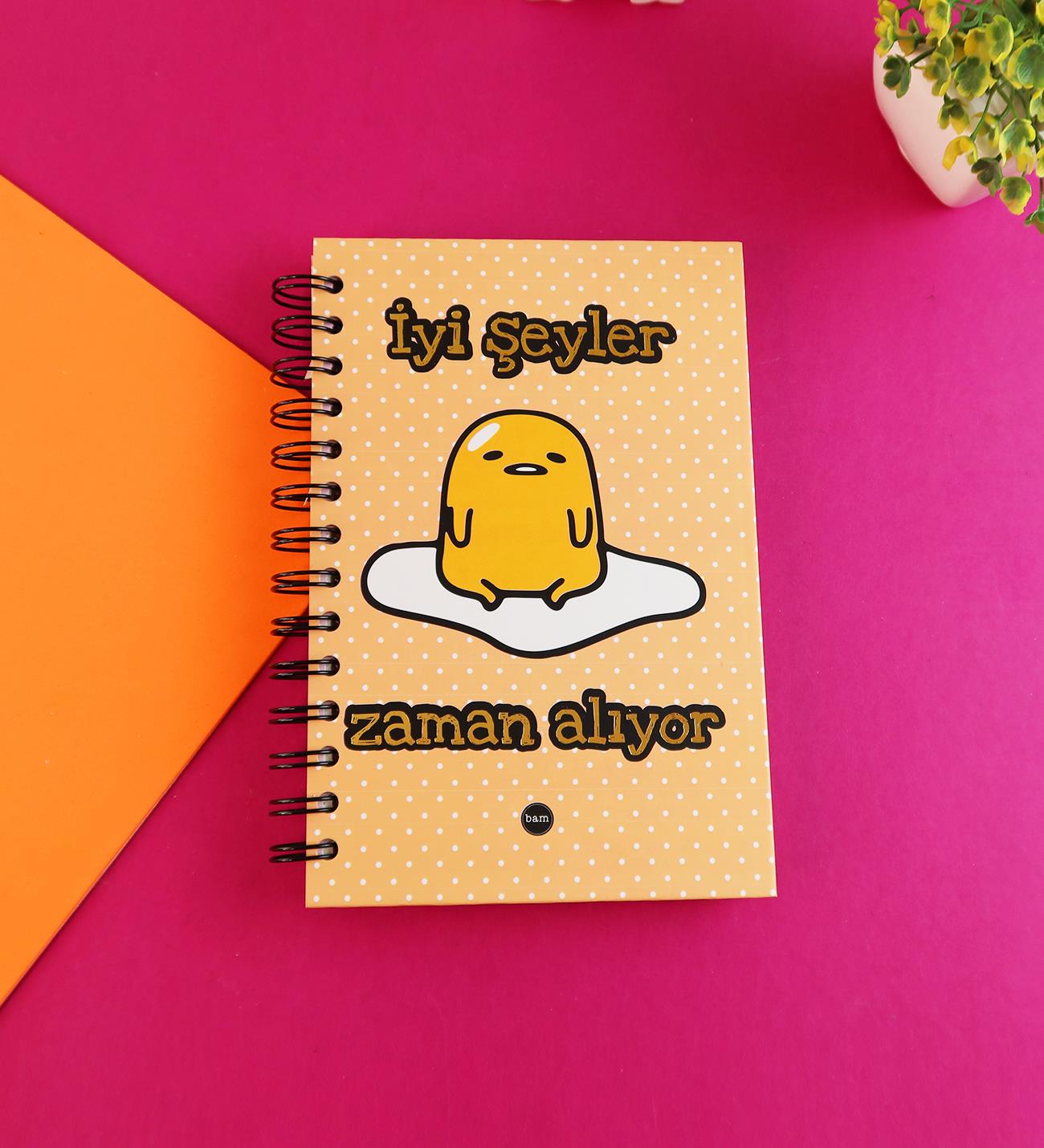 Özel Tasarım Spiralli 15*21 cm Dot Defter, Eskiz Defteri, Doodle Book - 2 SAYFA STICKER HEDİYELİ