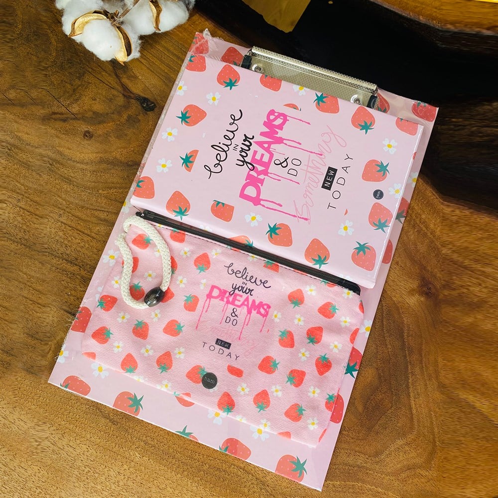 Paketli Believe In Your Dreams Sekreterlik Defter Kalemlik Hediye Seti