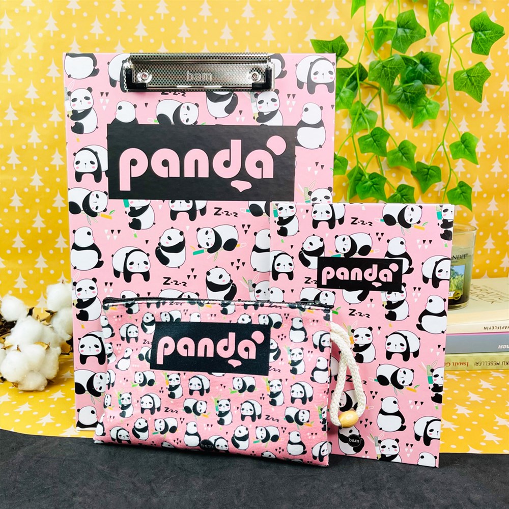 Paketli Panda Sekreterlik Defter Kalemlik Hediye Seti