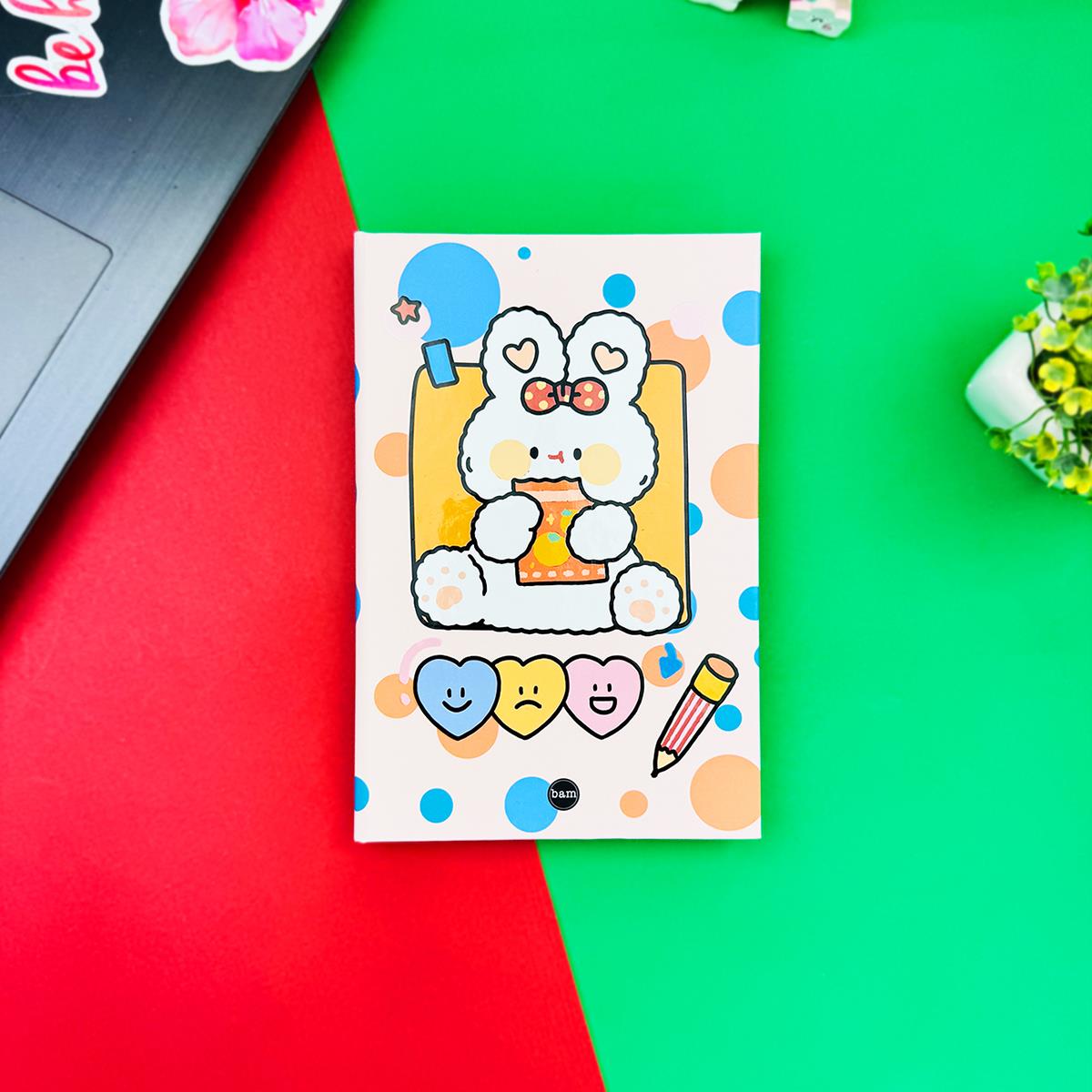 Pen Rabbit Tasarımlı Lastikli Defter
