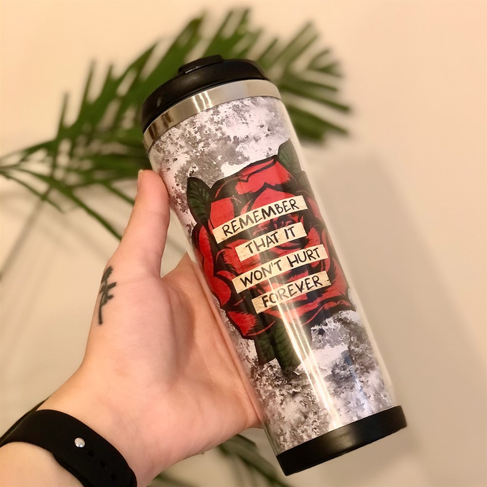 Remember That It Won't Hurt Forever Tasarımlı 400 Ml Mug Bardak