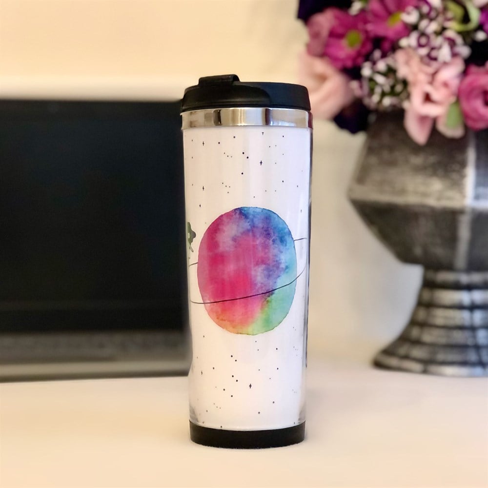 Satürünlü Kız Tasarımlı 400 Ml Mug Bardak
