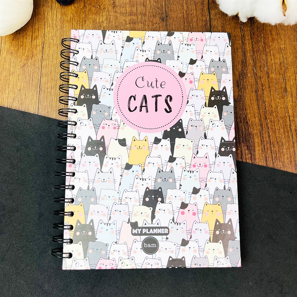 Sevimli Kedi Tasarımlı Konuşan Ajanda 