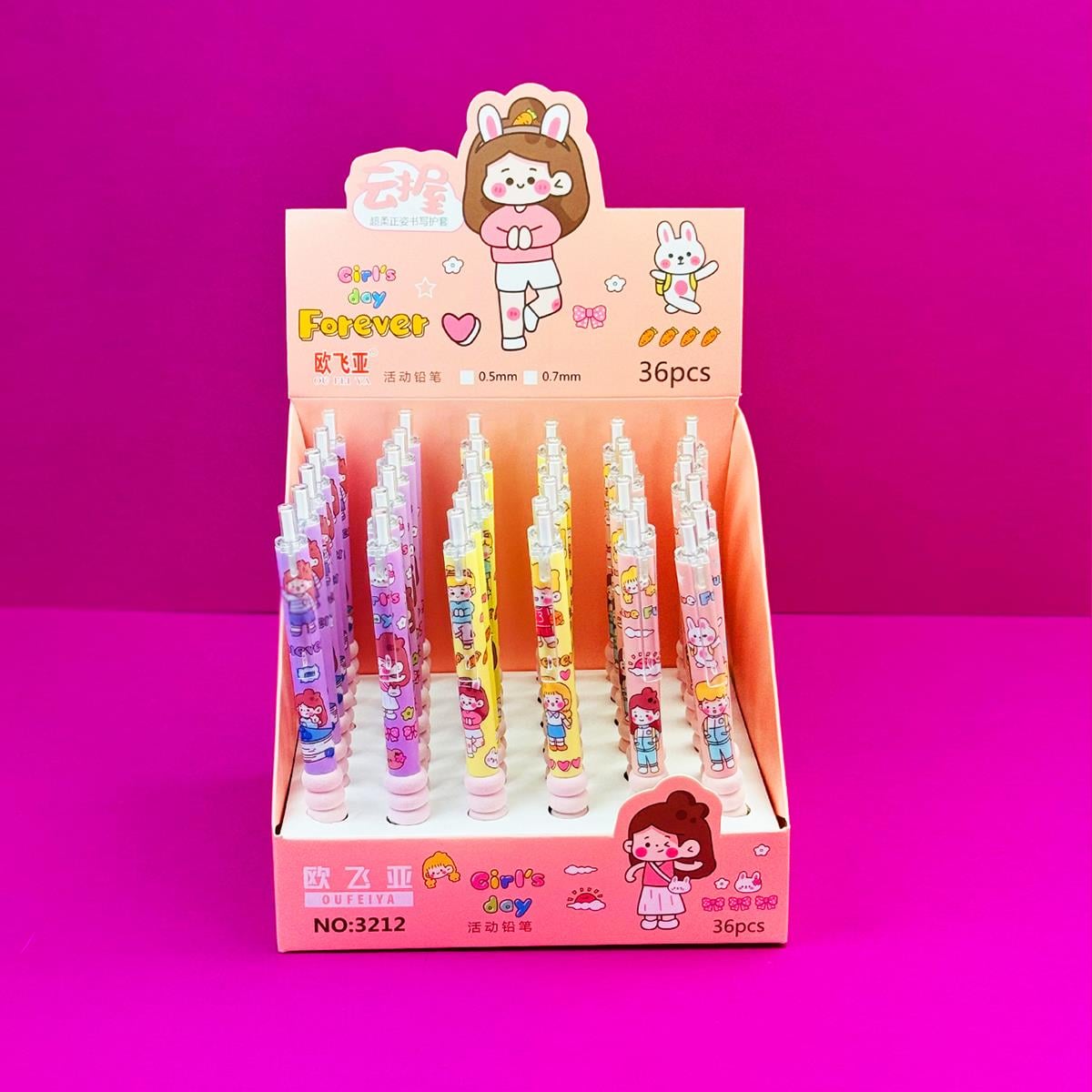 Sevimli Kız 0.7 Uçlu Kalem x36