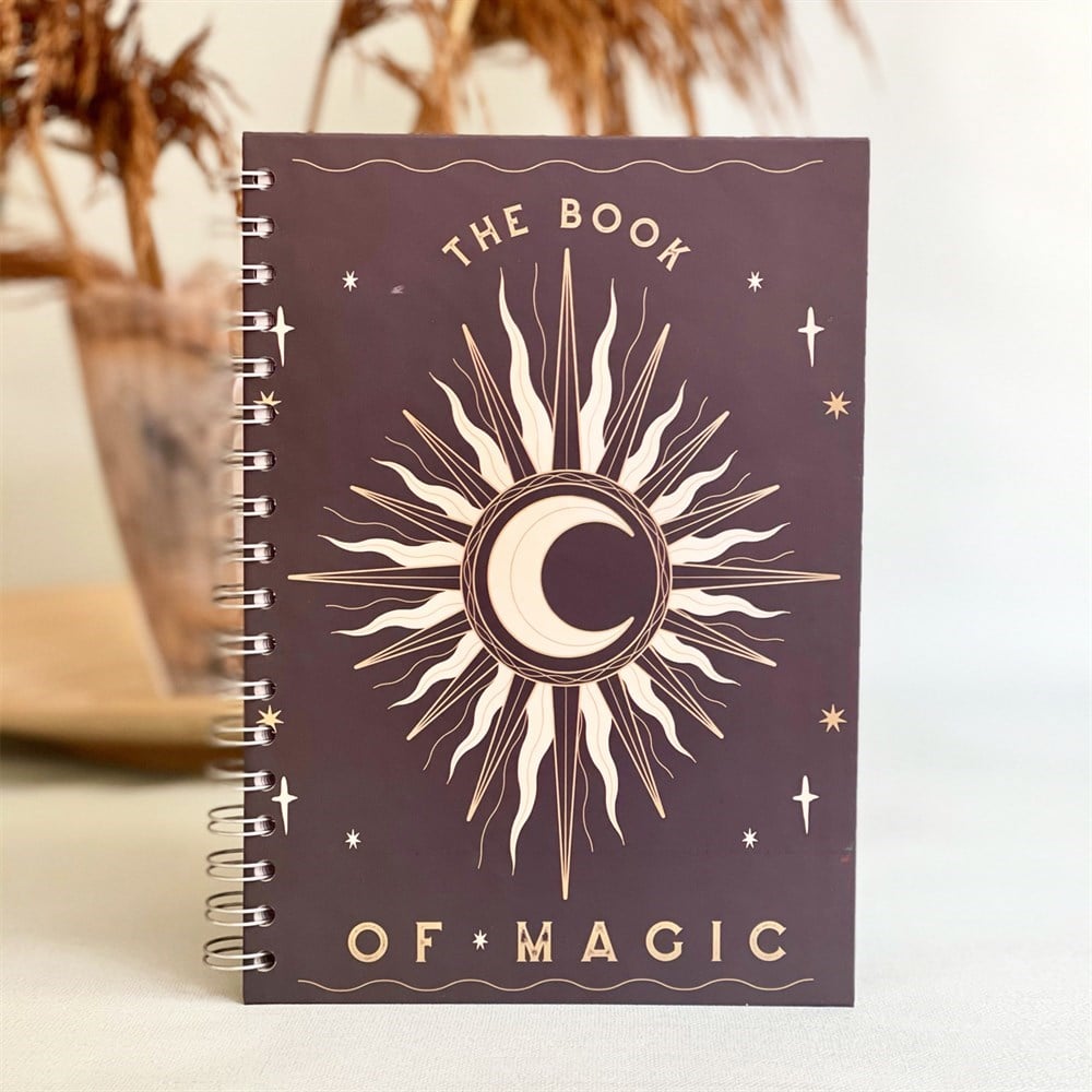 Sihir Kitabı Tasarımlı Spiralli Defter