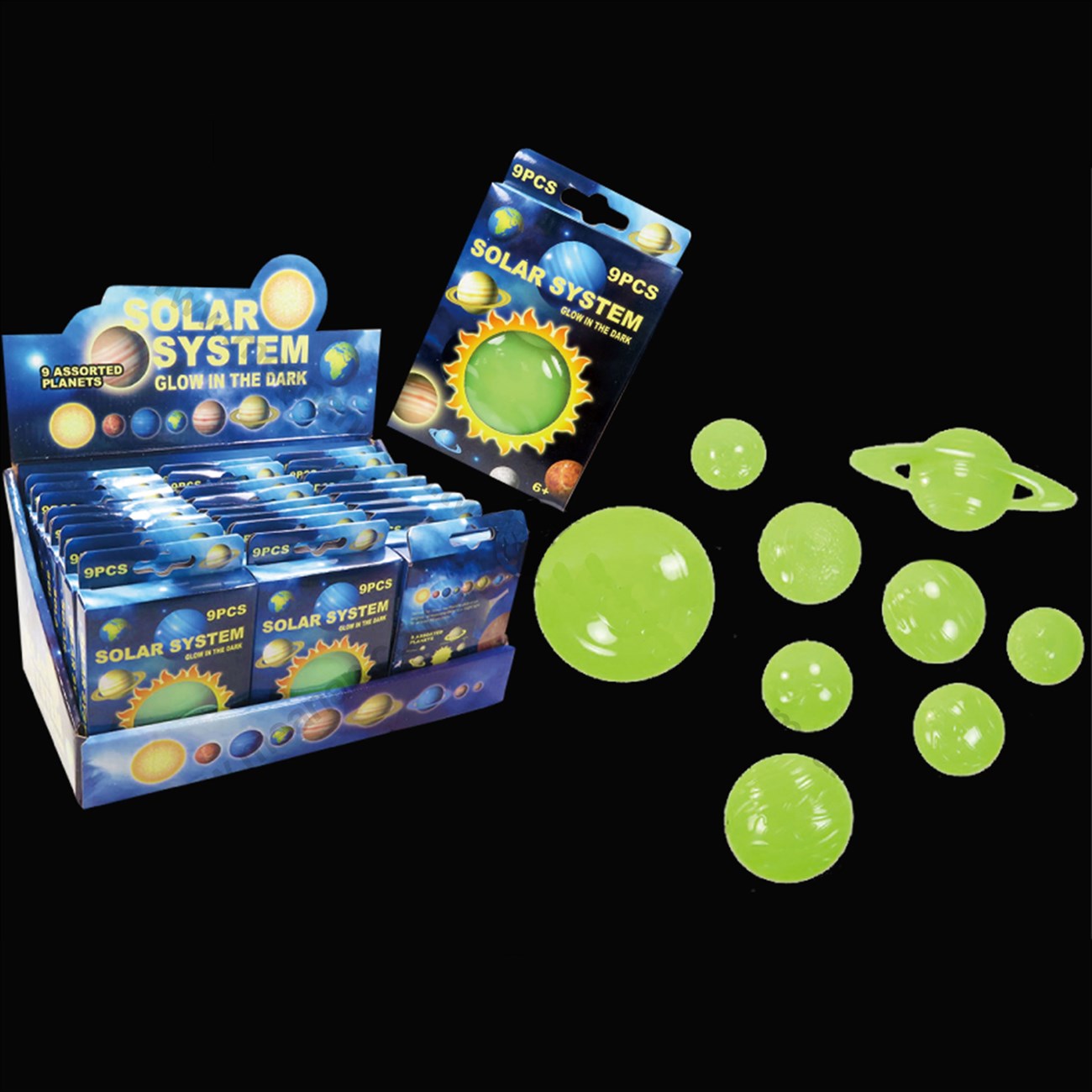 Solar System Tasarımlı Fosforlu Duvar Süsü İstoç Toptan