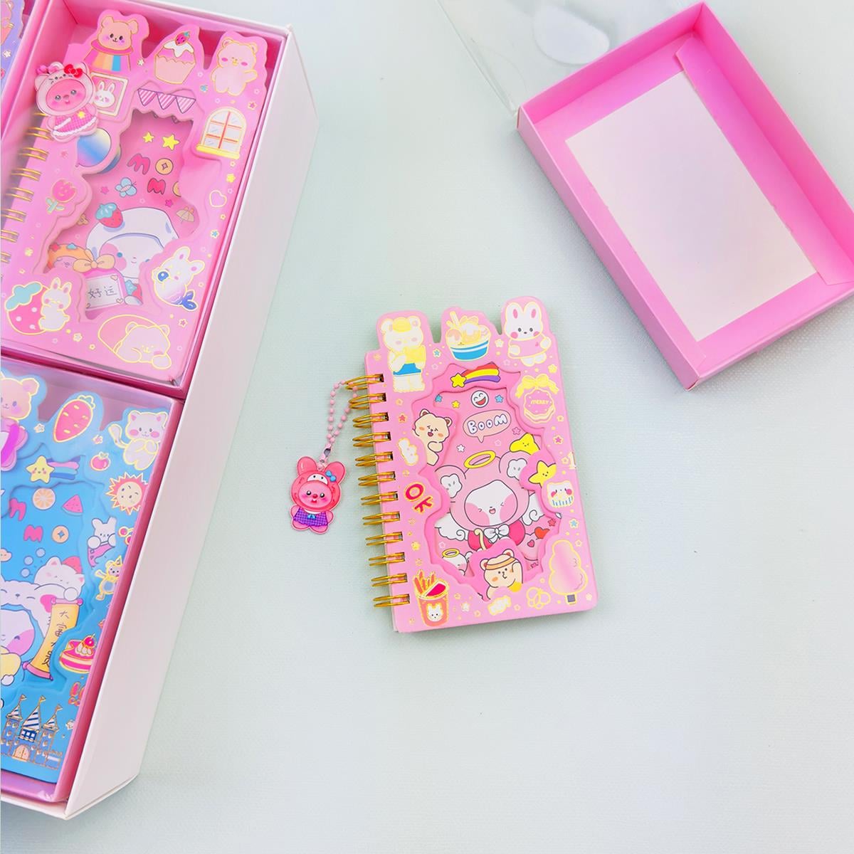 Spiralli Tavşan Tasarımlı Mini Defter X12