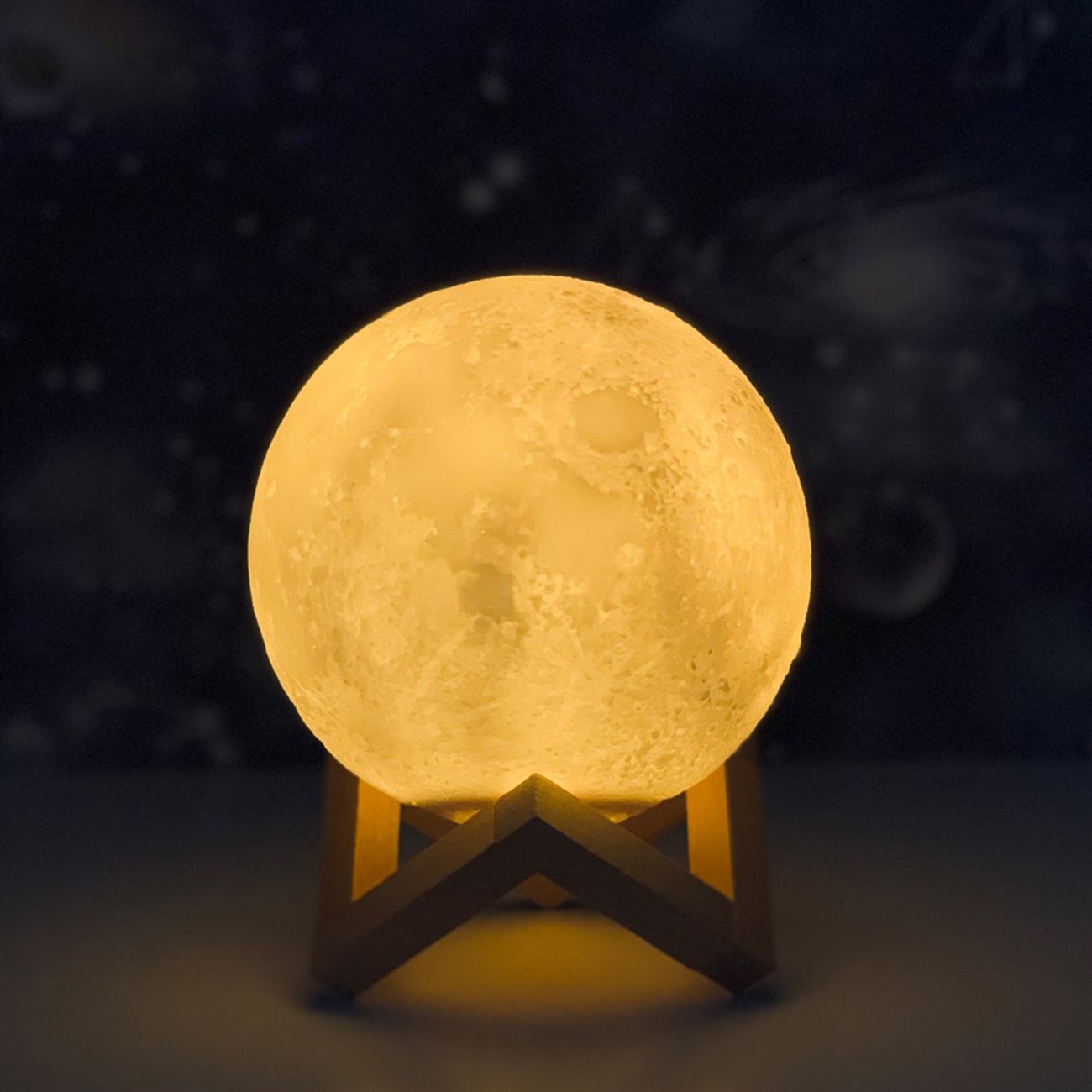 Standlı 3D Moon Lamba