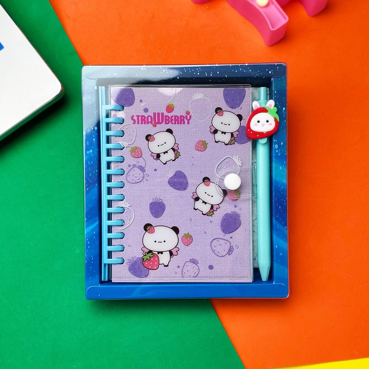 Strawberry Tasarımlı Günlük Defter Ve Kalem Set 