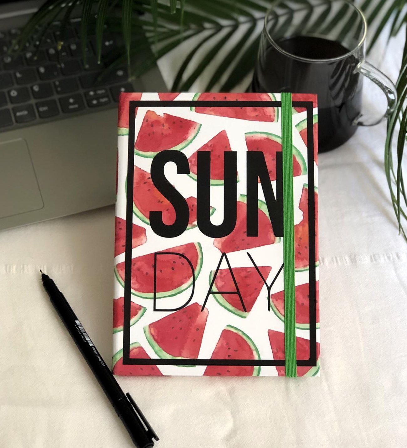 Sun Day Karpuz Tasarımlı Lastikli Defter