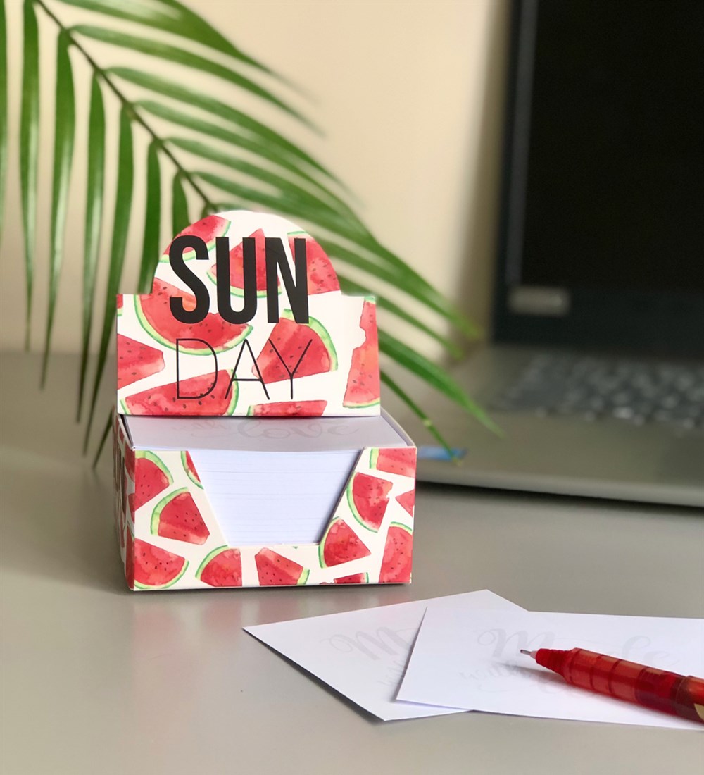 Sun Day Karpuz Tasarımlı Notluk
