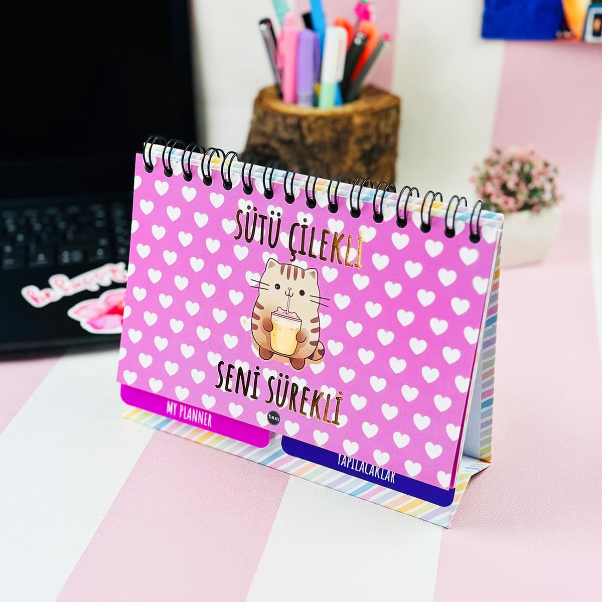 Sütü Çilekli V2 Tasarımlı Konuşan Planner
