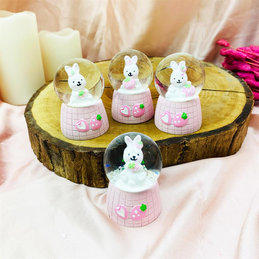 Tavşan Tasarımlı Mini Kar Küresi