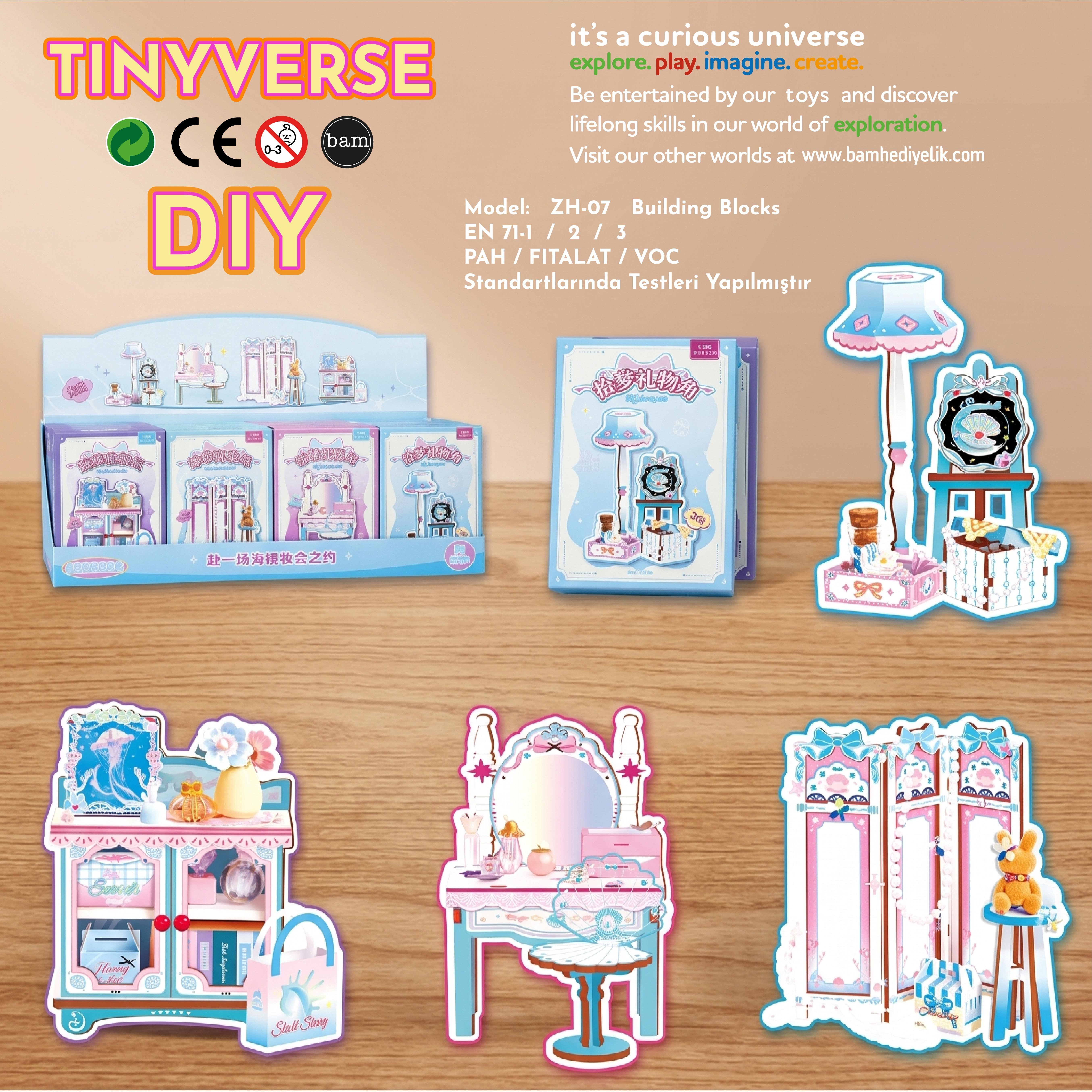 Tinyverse Büyülü Okyanus Odası - Kendin Yap (DIY) Minyatür Seti ( Model: ZH-07) X16