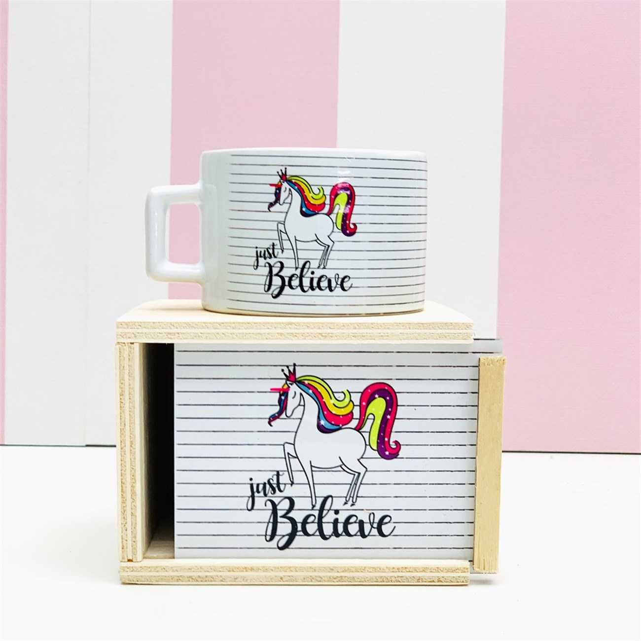Unicorn Believe Tasarımlı Kutulu Kupa