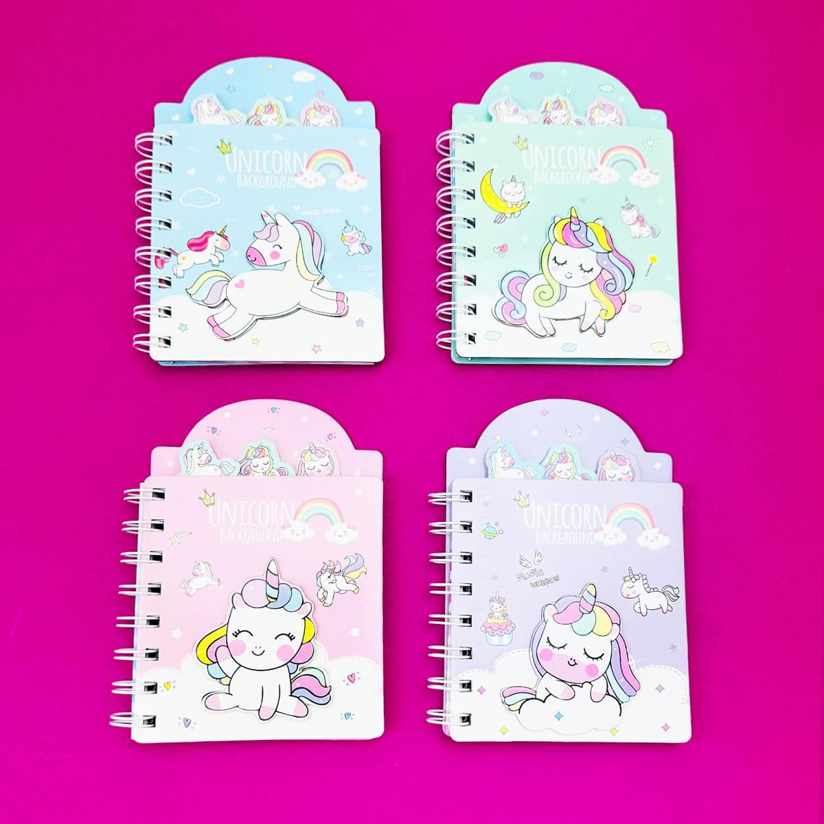 Unicorn Kabartmalı Çizgili Defter