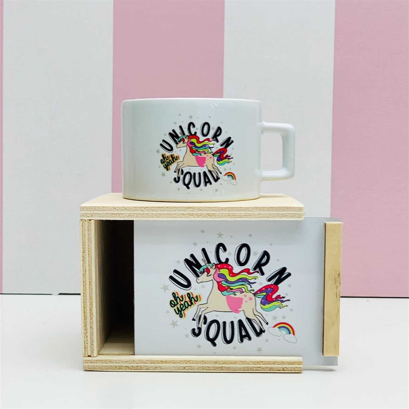 Unicorn Squad Tasarımlı Kutulu Kupa