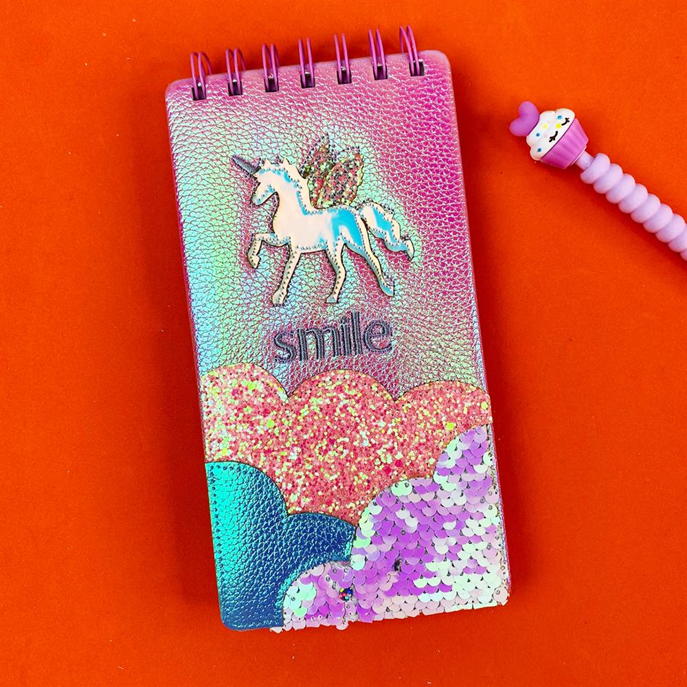 Unicorn Tasarımlı Pullu Kabartmalı Defter