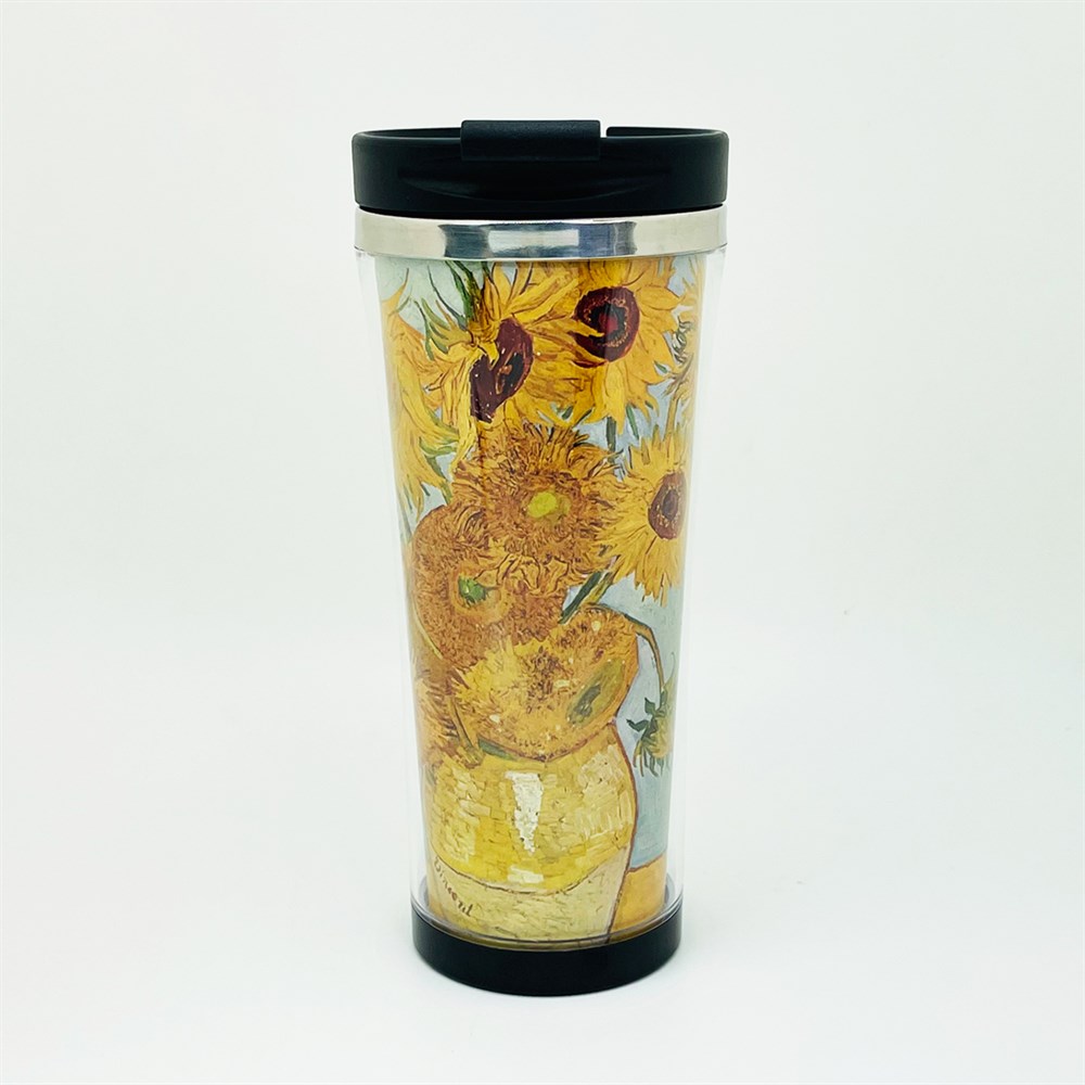 Van Gogh Ayçiçeği Tasarımlı 400 Ml Kağıt Termos
